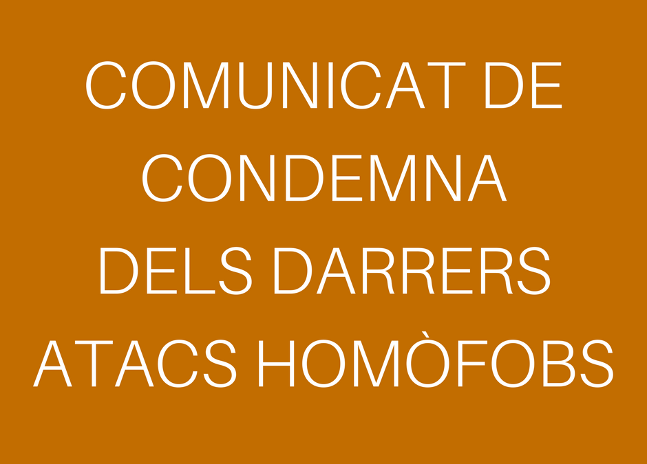 Comunicat de la Federació Catalana de l’Esplai en condemna dels darrers actes homòfobs